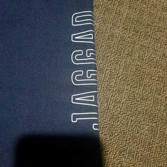 JAGGED navy silver writing work out Sports Gym Training Shorts -Size M like new - Picture 2 of 4